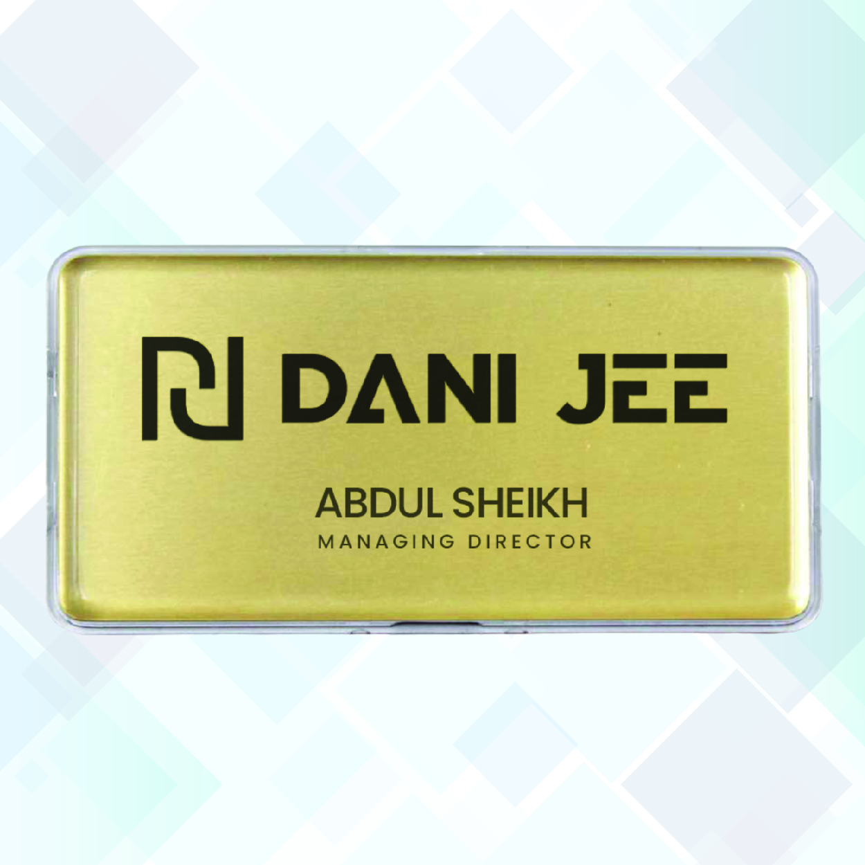 retangulart Metal Name Badges in Gold and Silver colors-01
