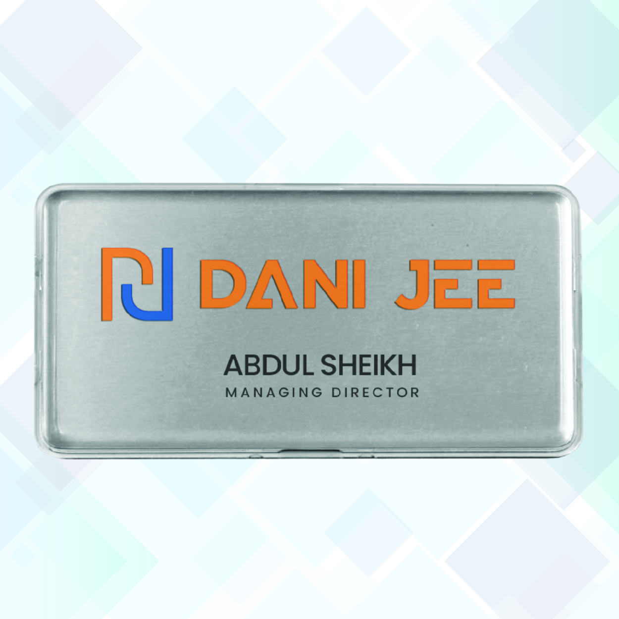 retangulart Metal Name Badges in Gold and Silver colors-05